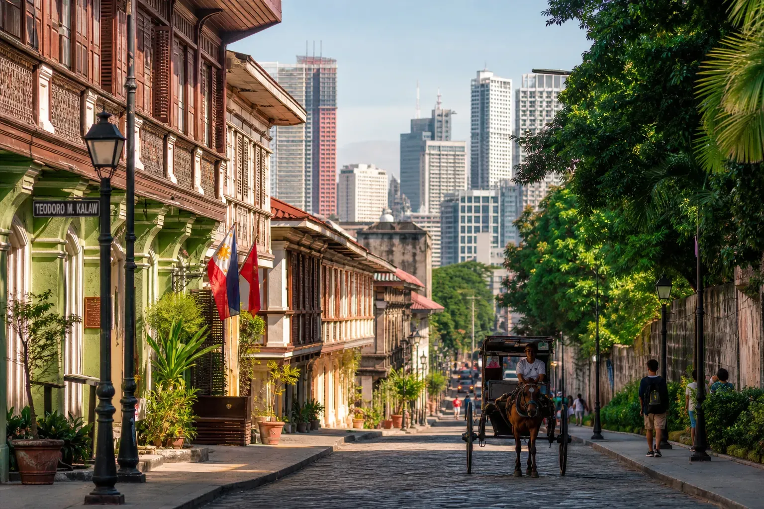 Editorial city scene representing Manila, Philippines