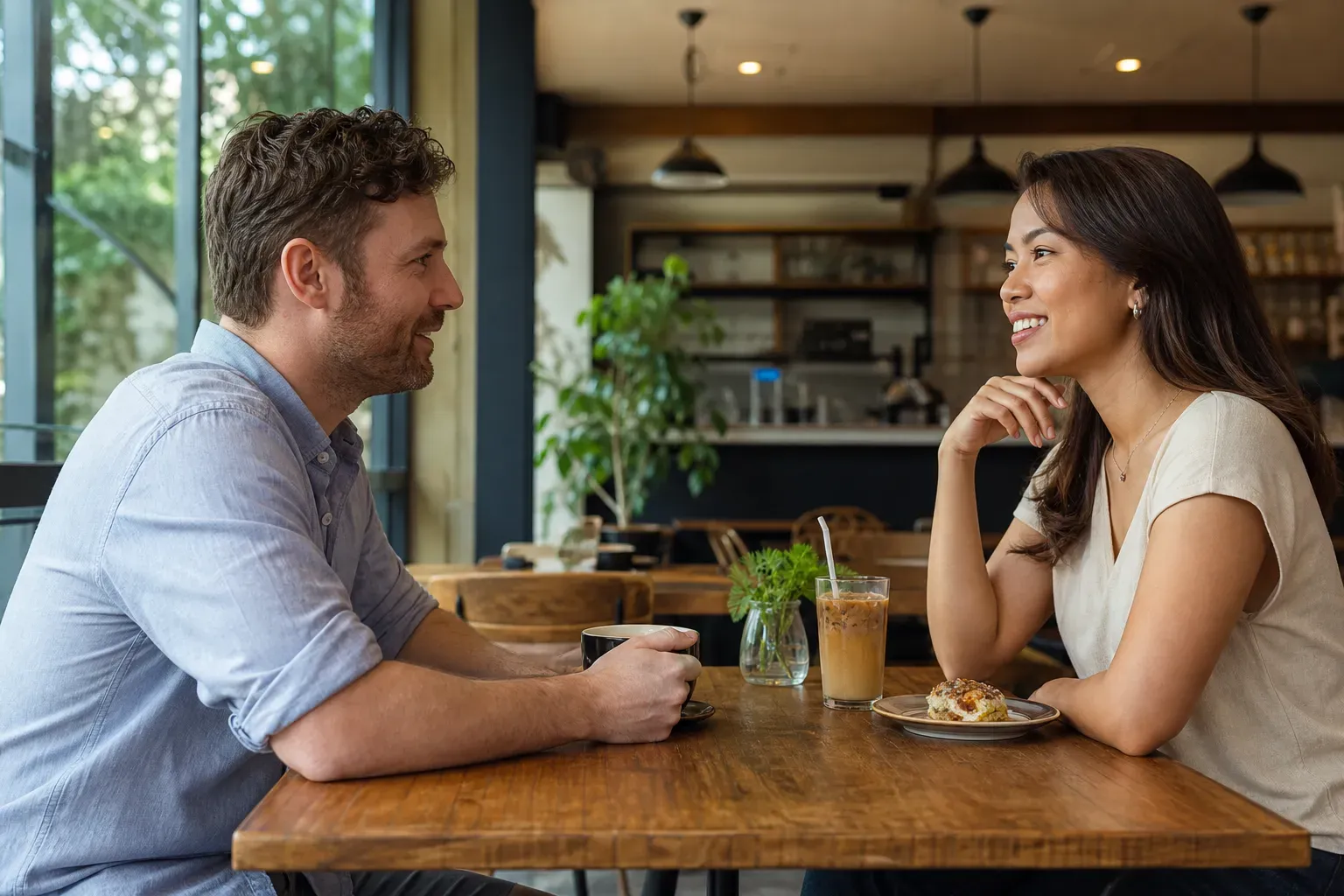 A respectful date with comfortable personal space