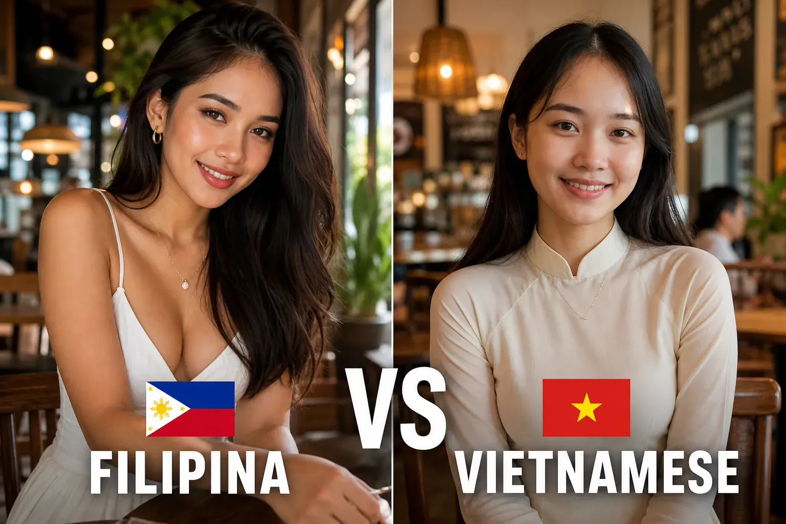 Filipina vs Vietnamese dating culture comparison visual